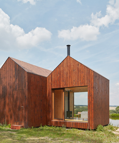 atelier 111 architekti completes 'cottage near a pond' in the czech republic