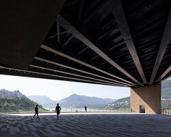 atelier deshaus embeds a visitor center into yunyang riverfront in china