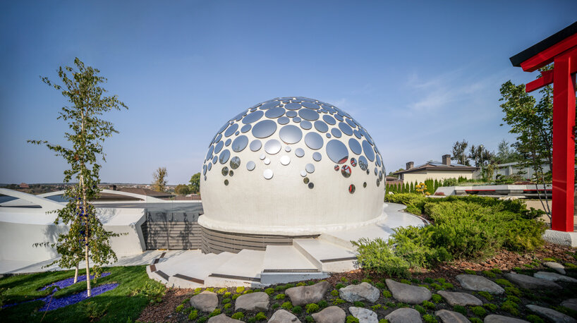 a bubble-shaped house designed by nat telichenko lands in ukraine designboom