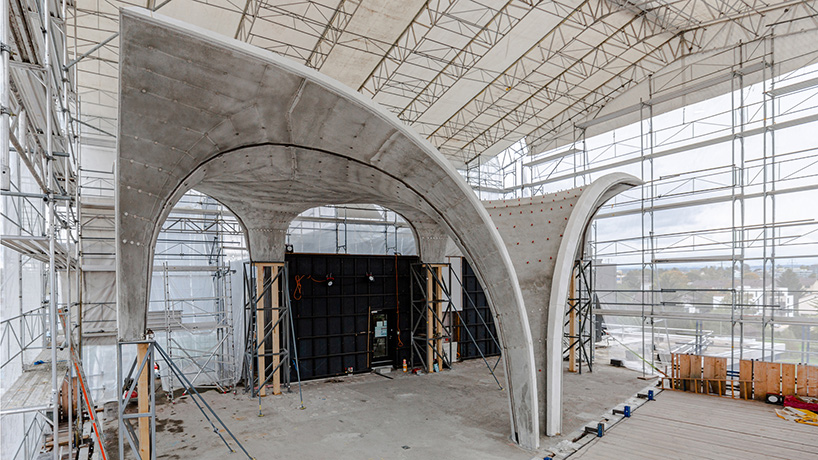 doubly curved concrete roof 