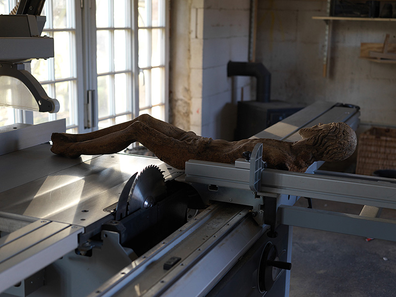 danh vo's chicxulub solo show at white cube is literally being dismantled and burned