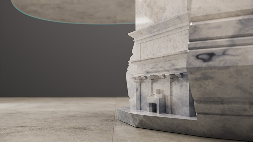 duffy london pay homage to ancient architecture with hand-carved marble 'civilization' tables