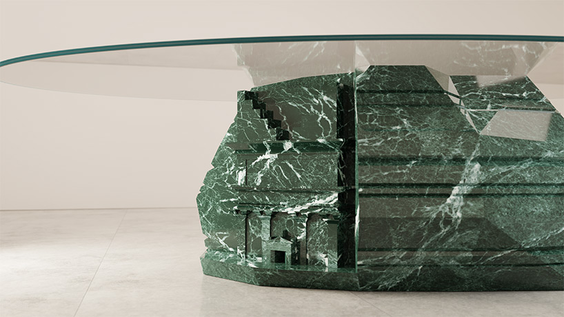 duffy london pay homage to ancient architecture with hand-carved marble 'civilization' tables