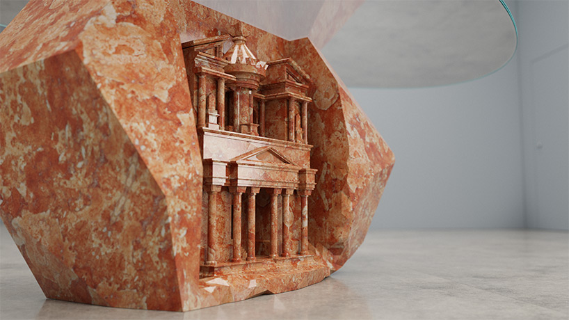 duffy london pay homage to ancient architecture with hand-carved marble 'civilization' tables