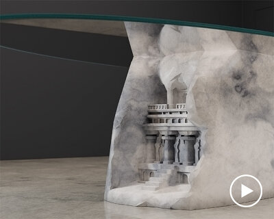 duffy london pay homage to ancient architecture with hand-carved marble 'civilization' tables
