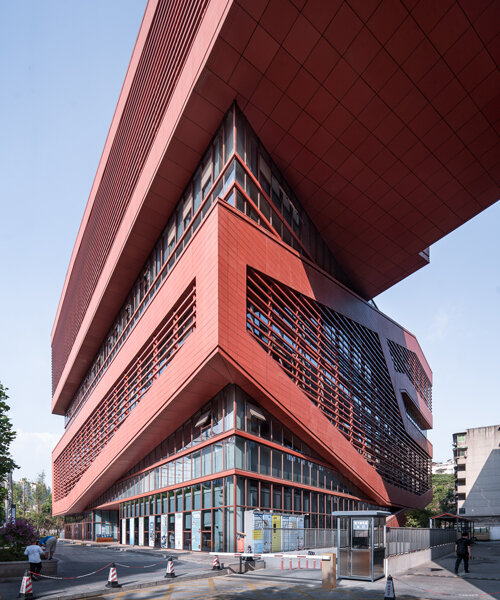 DUTS design stacks intersecting volumes for library and middle school in chengdu