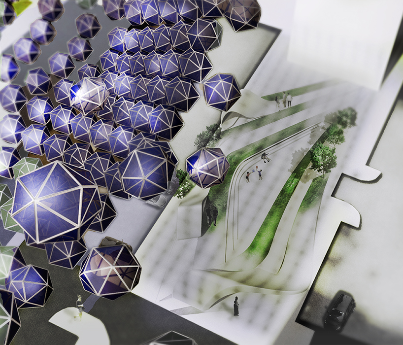 EMKAAN conceptualizes floating, drone-like circadian clouds to cool our cities