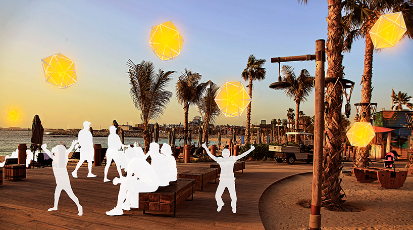 EMKAAN conceptualizes floating, drone-like circadian clouds to cool our cities