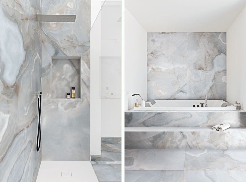 rex's deep veined, nuanced marble collections enrich modern interiors