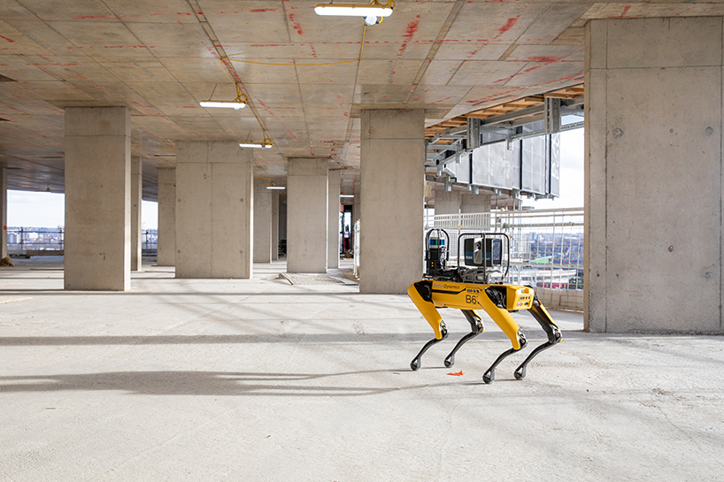 foster + partners and boston dynamics monitor construction with 'spot' the robot dog