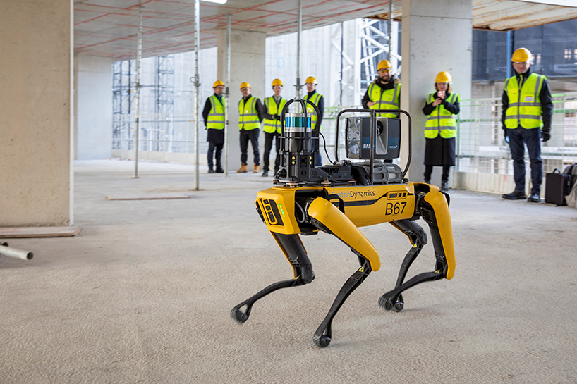 foster + partners and boston dynamics monitor construction with 'spot' the robot dog
