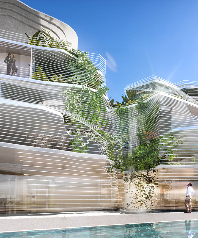 fuksas unveils plans for 'la voile blanche', a five-star hotel on the french riviera