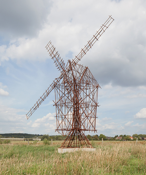 gijs van vaerenbergh's 'study of a windmill' suggests a playful hand-sketch