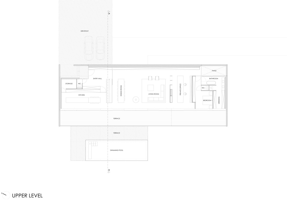 linear concrete residence by govaert & vanhoutte architects blends in belgian forest