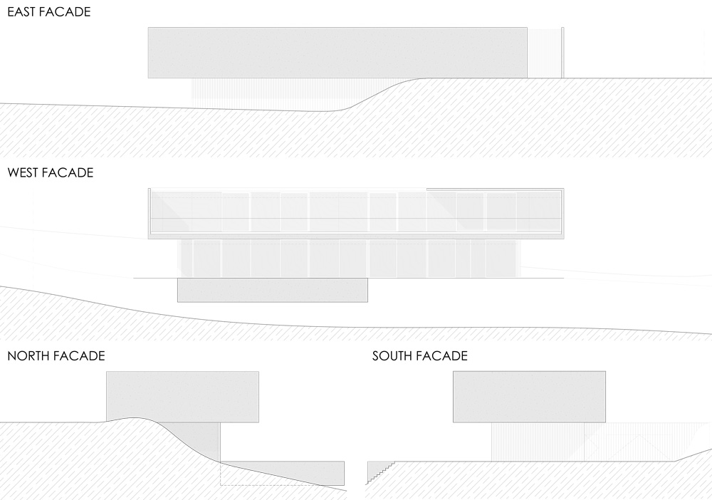 linear concrete residence by govaert & vanhoutte architects blends in belgian forest