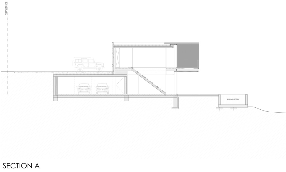 linear concrete residence by govaert & vanhoutte architects blends in belgian forest