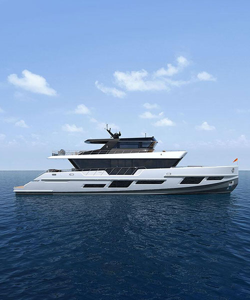 jozeph forakis unveils CLX96 luxury yacht with 'portuguese terrazza' outdoor areas