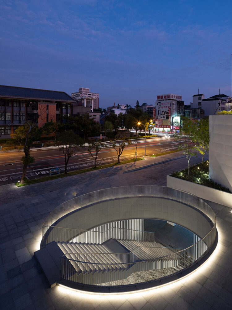 kenya hara + noiz architects install reflective artwork at tainan city