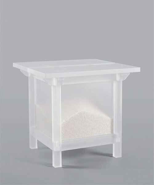 kim hyunhee reinterprets korean traditional rice chest with translucent matte acrylic