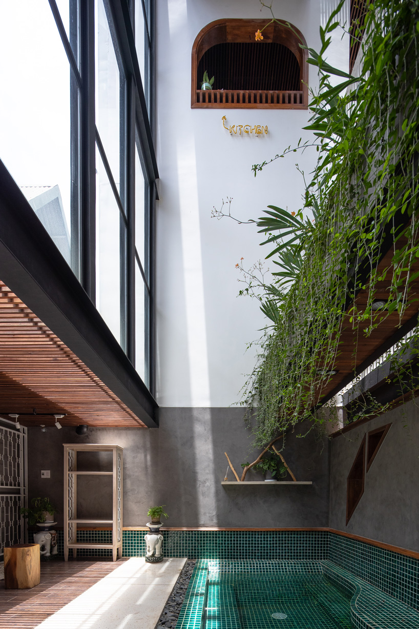 le house transforms vietnamese hotel into shining lantern with perforated steel façade