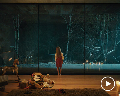 sky-frame depicts winter wonderland in living with sky-frame: moscow film