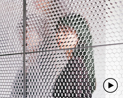 japanese designers develop an origami honeycomb panel made from aluminum