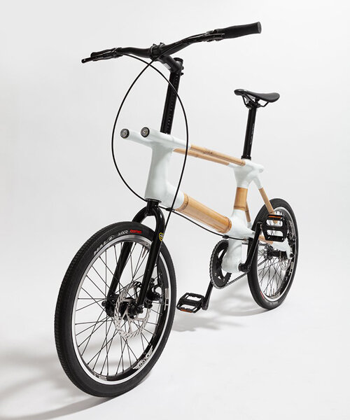 carry your portfolio with the 'bamboo urban mini velo' custom city bike