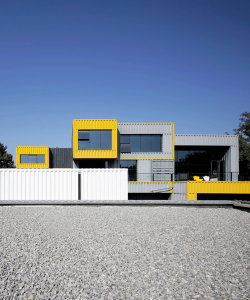 jun murata turns shipping container into meditative gallery + artist's residence in beijing