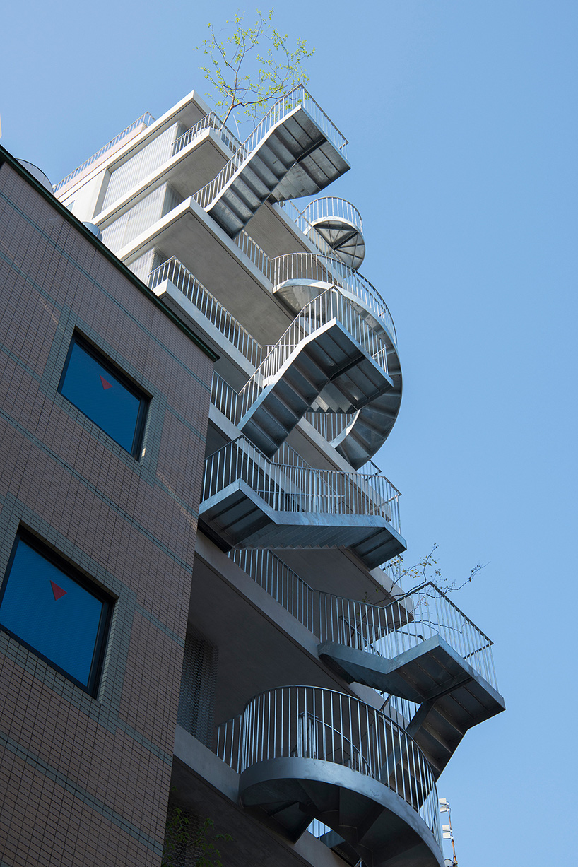 mount fuji architects studio connects 'hotel siro' in tokyo with different staircases