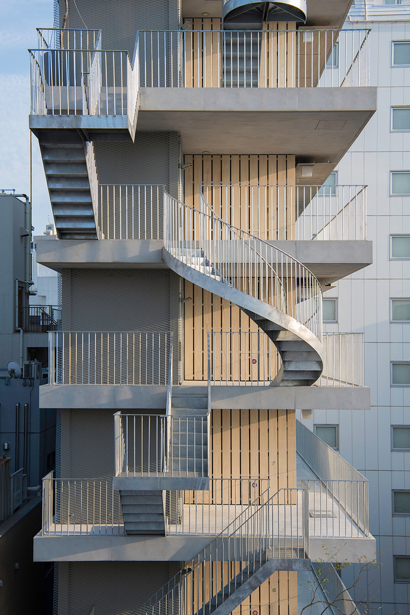 mount fuji architects studio connects 'hotel siro' in tokyo with different staircases