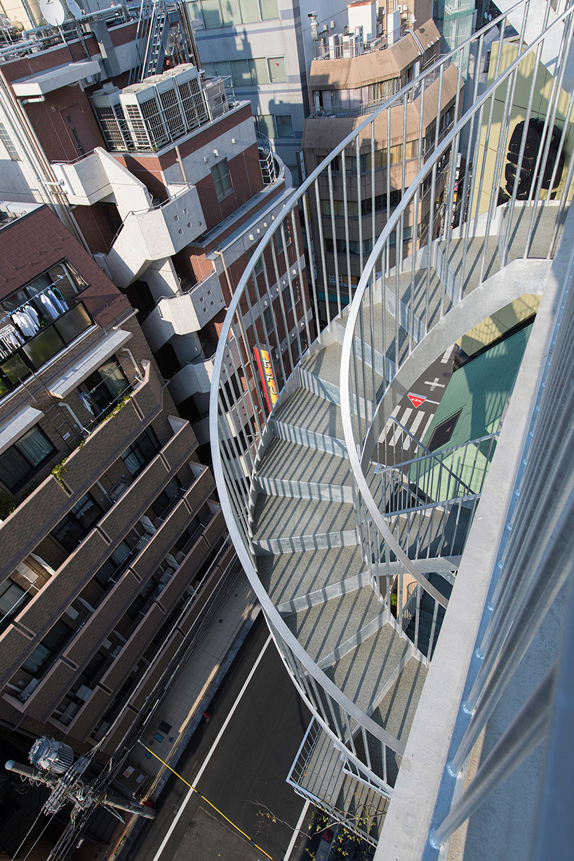mount fuji architects studio connects 'hotel siro' in tokyo with different staircases