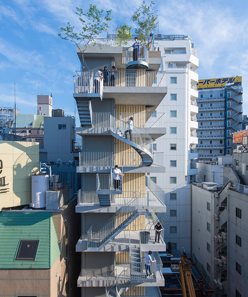 mount fuji architects studio connects 'hotel siro' in tokyo with different staircases