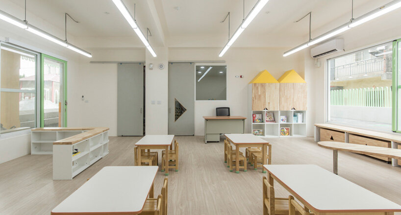 classrooms inside tung yuan kindergarten by ospacearchitects in taiwan