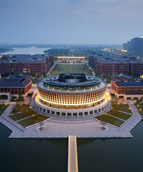 combinations of red brick build new zhejiang university campus in china
