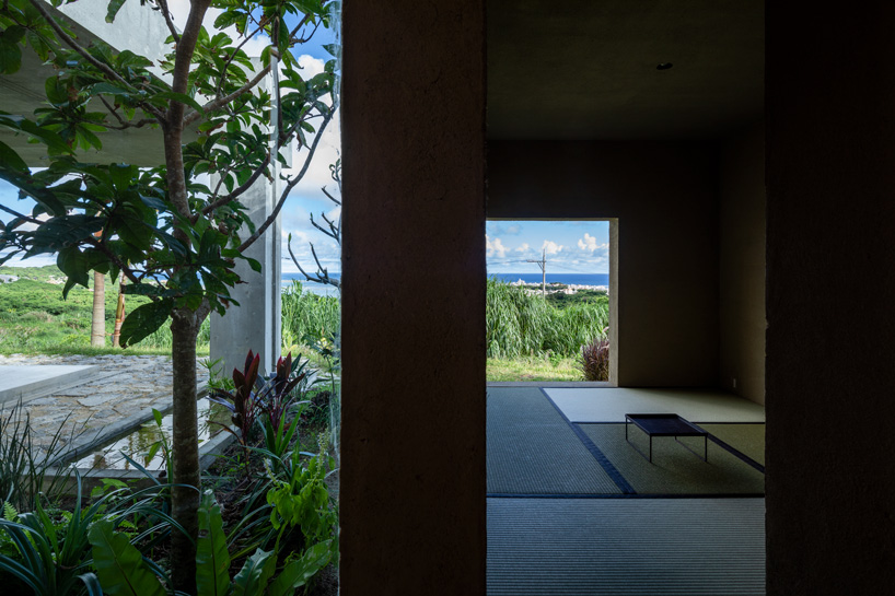 studio cochi architects' concrete house opens toward the lush landscape of okinawa island