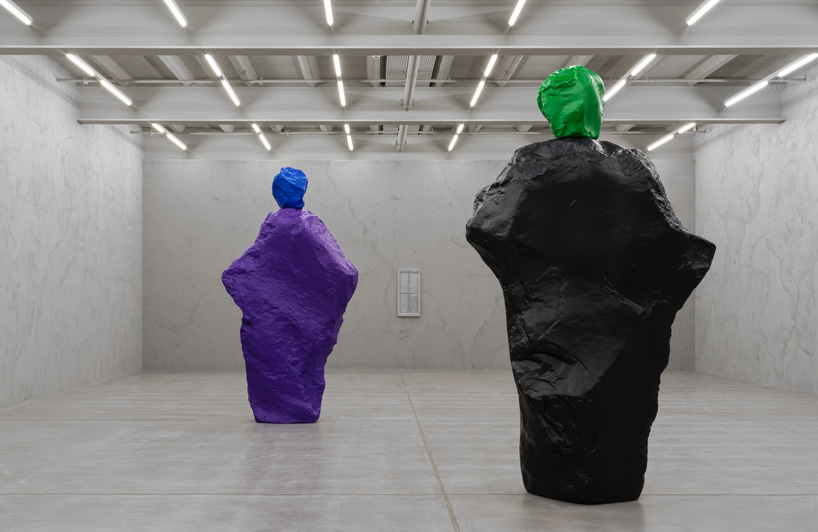 ugo rondinone's monumental 'nuns + monks' sculptures exhibited at galerie eva presenhuber
