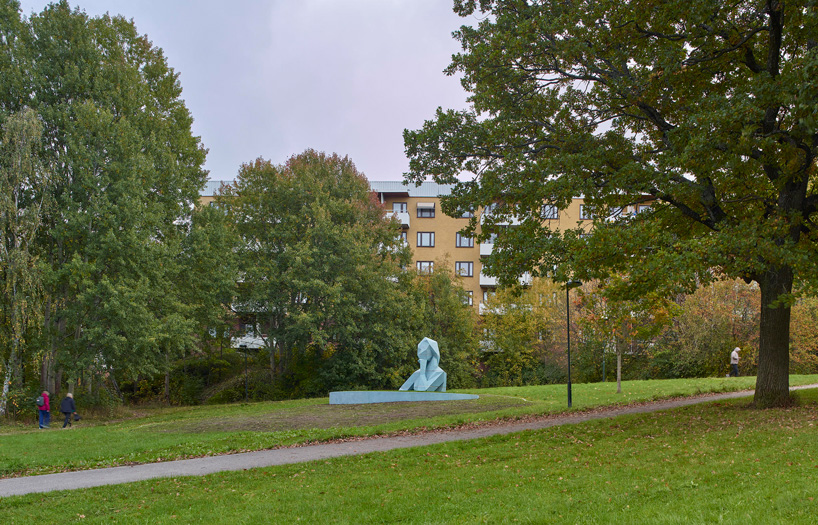 xavier veilhan unveils the vårberg giants, two concrete public sculptures in stockholm