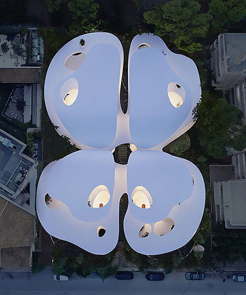 314 architecture studio unveils butterfly-shaped residential proposal in athens, greece