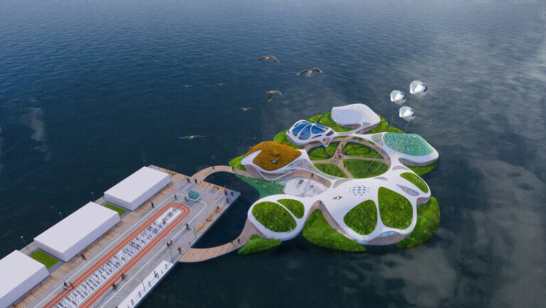 3deluxe envisions floating campus complete with a natural biotope for ...