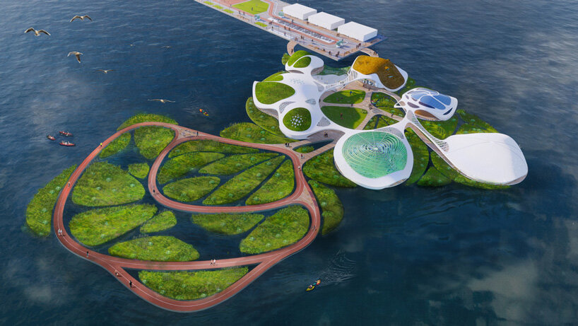 3deluxe envisions floating campus complete with a natural biotope for manhattan
