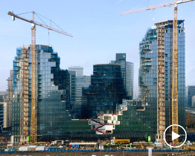 'valley' by MVRDV tops out in amsterdam's zuidas district