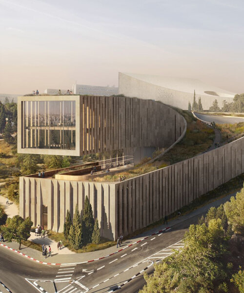 ODA proposes sculptural 'academy of the hebrew language' in jerusalem