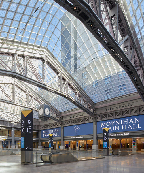 SOM expands new york's penn station with brightly lit moynihan train hall