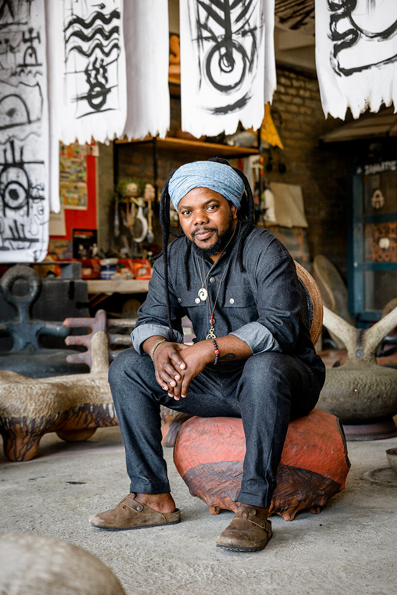 andile dyalvane on ancestry, community and his sculptural ceramic seating for friedman benda's 'design in dialogue'