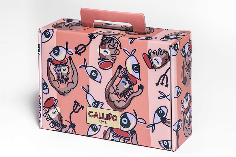 antonio aricò's packaging design for callipo combines doodles with italian mythologies
