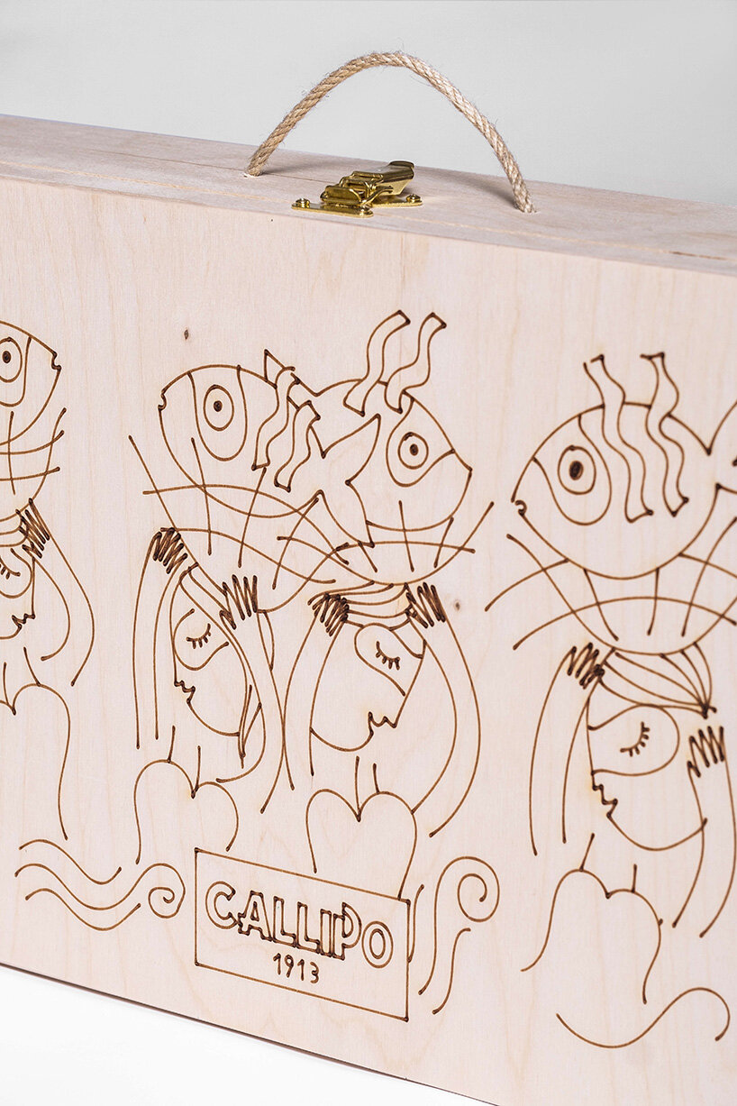 antonio aricò's packaging design for callipo combines doodles with italian mythologies