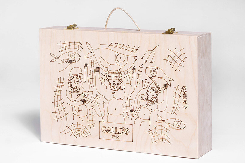 antonio aricò's packaging design for callipo combines doodles with italian mythologies