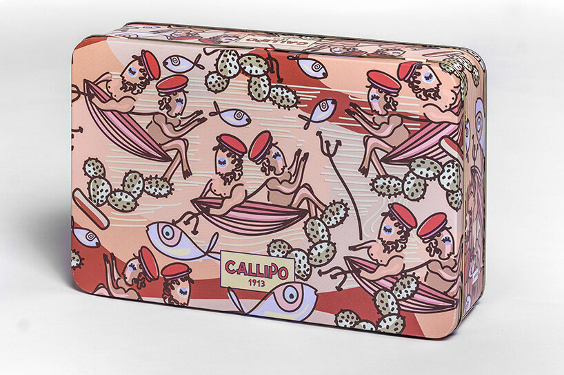 antonio aricò's packaging design for callipo combines doodles with italian mythologies
