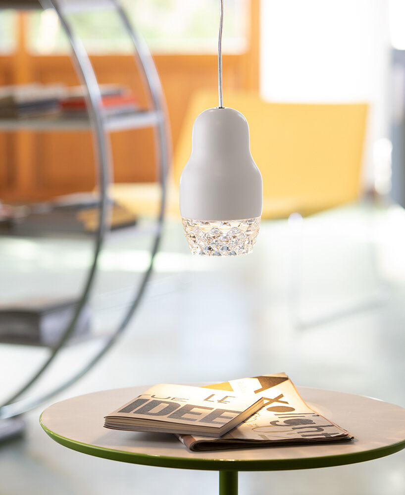 innovative, functional yet sculptural axolight designs shine bright in total white