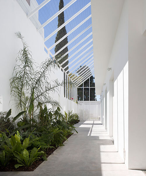 lightweight rib envelope clads patio in buenos aires residence by BHY arquitectos